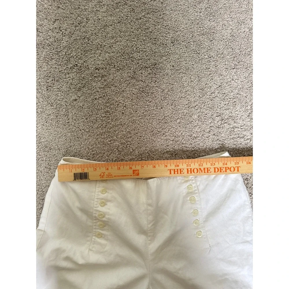 Margaret M White Sailor Pants Wide Leg High Waisted Button Front Size 8 Canada